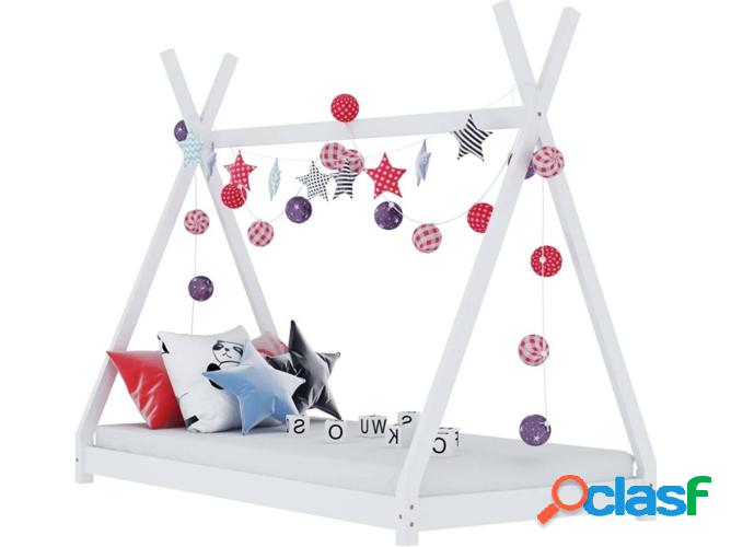 Estructura de cama blanco VIDAXL para niños 80x160 cm pino