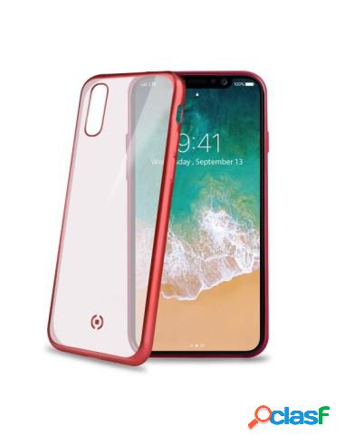 FUNDA MOVIL BACK COVER CELLY LASER MATT TRANSPARENTE/RED