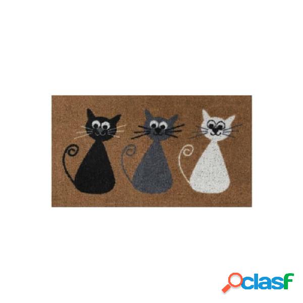 Felpudo Coco con Estampado de Gatos Duett 70x40cm
