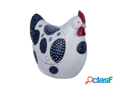 Figura Gallina Blanco de Resina 17X10X18cm Figura de Animal