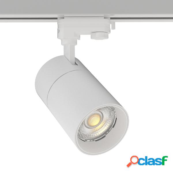 Foco carril monofásico pike rail led blanco 30w cct triac