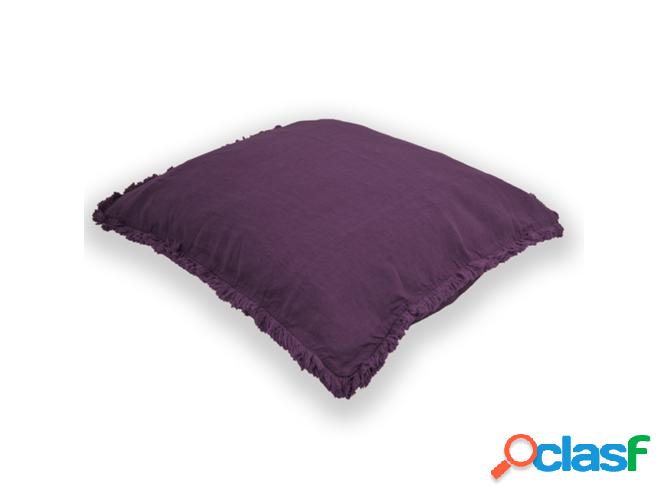 Funda de almohada lino lavado ANGELLINEN morado 65 x 65 cm