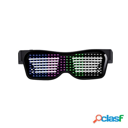 Gafas de luz LED recargables por USB Gafas BT Control de