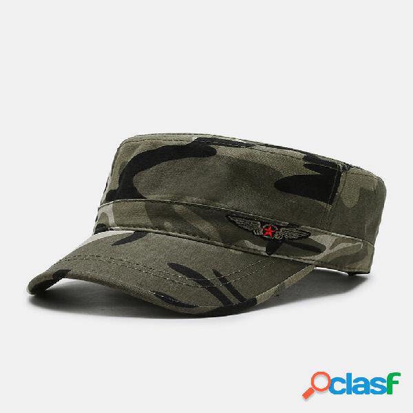 Hombre Algodón Sólido Camo Star Eagle Patrón Protector