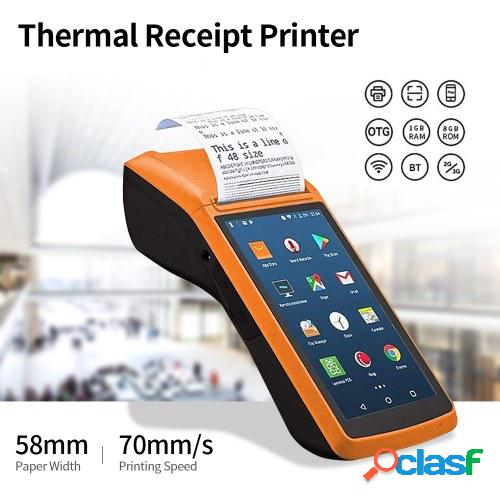 Impresora térmica de recibos Android 6.0 POS con pantalla
