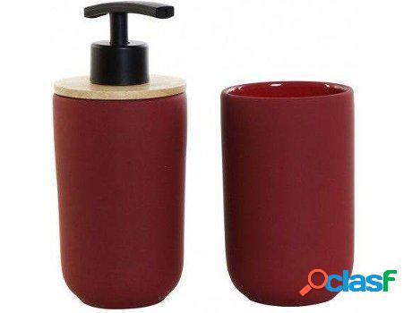 Juego De Baño HOGAR Y MÁS Scandi Rojo (gres bambu)