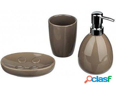 Juego De Baño HOGAR Y MÁS Sol Beige Natur (cerámica)