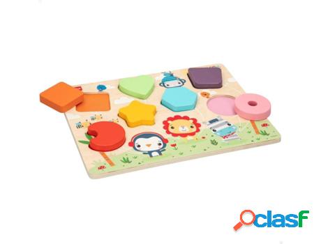 Juego Didáctico WOOMAX Puzzle madera formas y colores