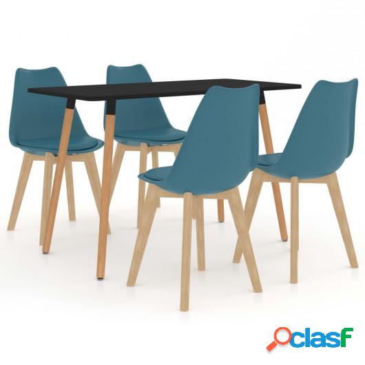 Juego de comedor 5 piezas turquesa