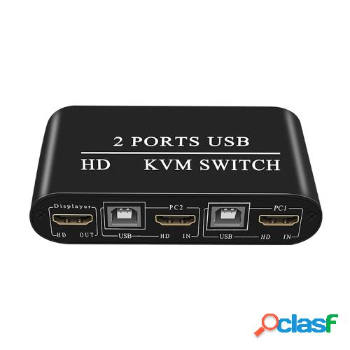 KH21 4K30Hz Switcher HD USB KVM Divisor de 2 puertos para