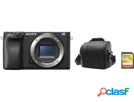 Kit Cámara Mirrorless, Tarjeta SD 64 GB y Bolsa SONY A6400
