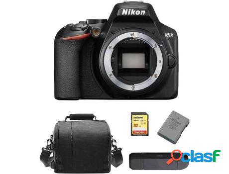 Kit Cámara Réflex NIKON D3500 Corpo Negro + Tarjeta SD de