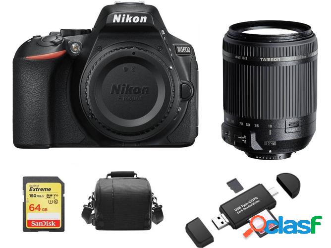 Kit Cámara Réflex NIKON D5600 + Tamron 18-200mm F3.5-6.3