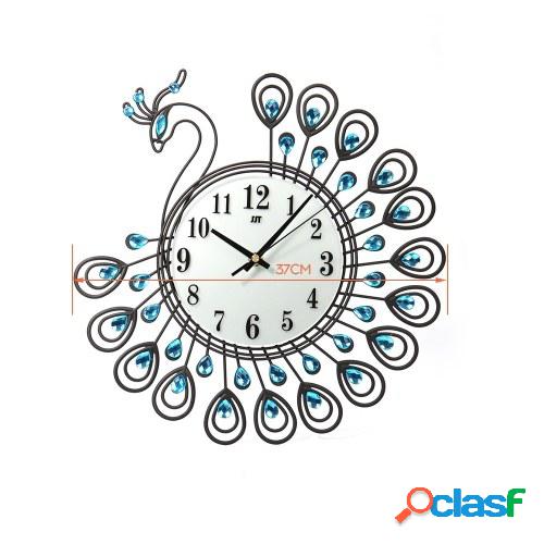 Large Decorative 3D Iron Art Wall Clock Non-ticking Modern