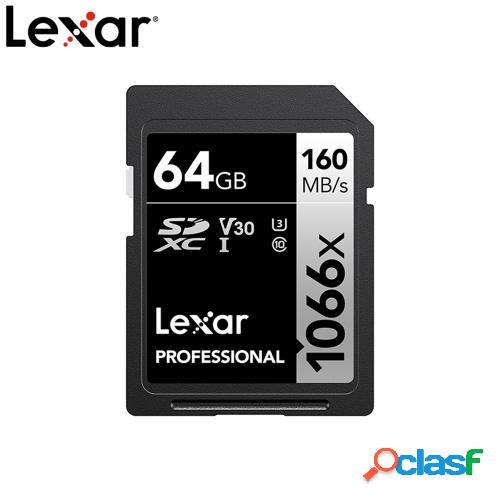 Lexar Professional 1066x Tarjeta de memoria SD de 64 GB C10