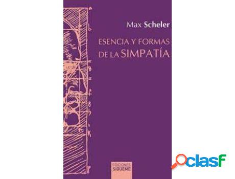 Libro Esencia y formas de la simpatía de Scheler, Max