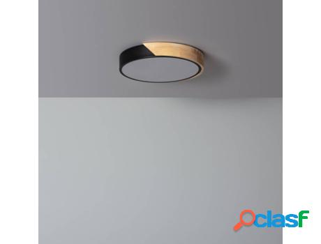 Lámpara LED LEDKIA Circular (Negro - LED Integrado - 18 W)