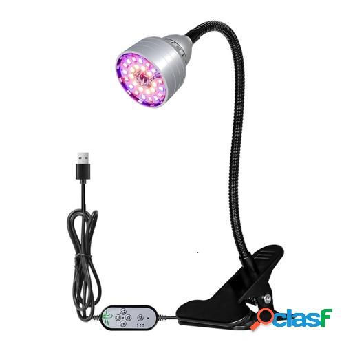 Luz de cultivo de plantas USB 26 LEDs de espectro completo