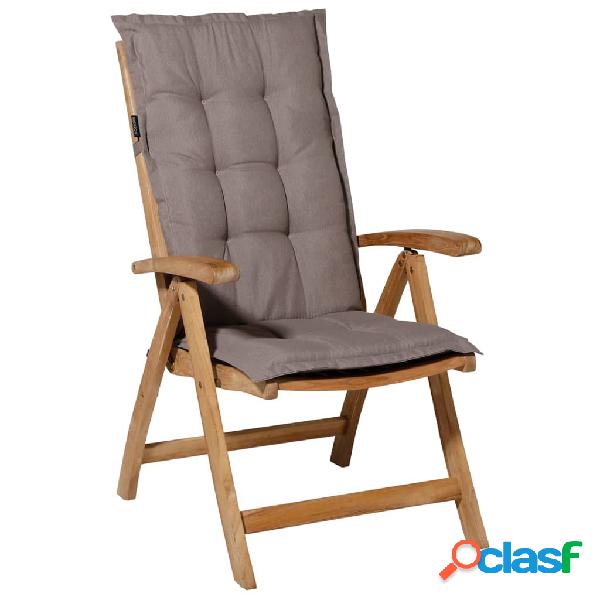 Madison Cojín de silla con respaldo Panama 123x50cm gris