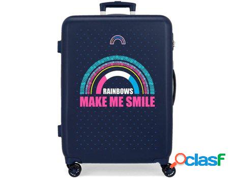 Maleta de Viaje MOVOM Glitter Rainbow (Mediana - Azul - 48 x