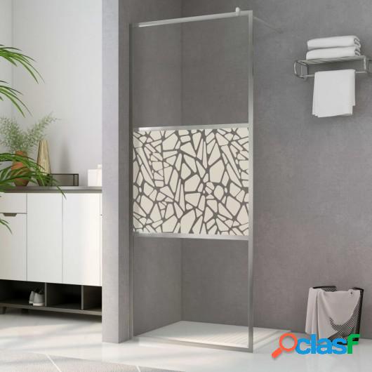 Mampara de ducha accesible vidrio ESG diseño piedras