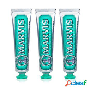 Marvis Trio Set: 3x Classic Strong Mint Toothpaste With