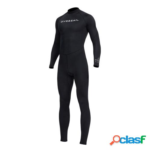 Men Wetsuit One Piece Diving Swimsuit with Back Zipper Quick