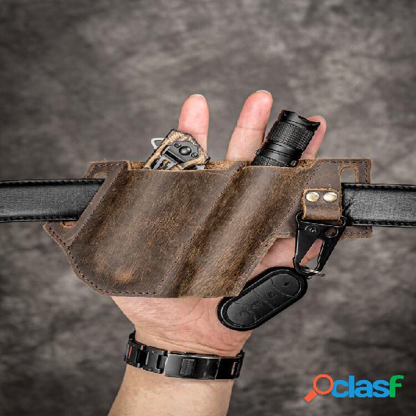 Menico Piel Genuina EDC Cinturón Funda multiherramienta de