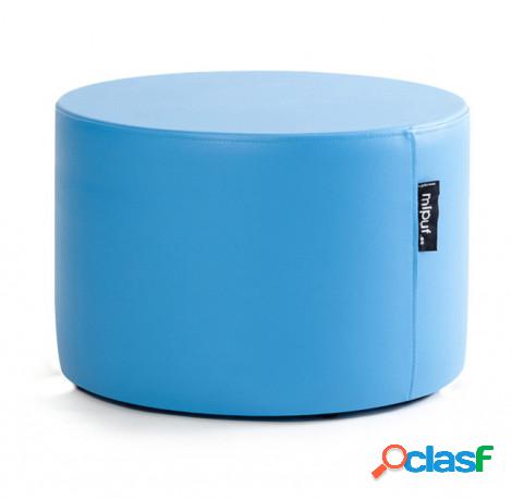 Mesa Puff Tubular 60x40 Polipiel Azul Turquesa