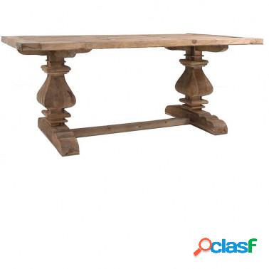 Mesa comedor madera maciza hecha a mano 2 m.