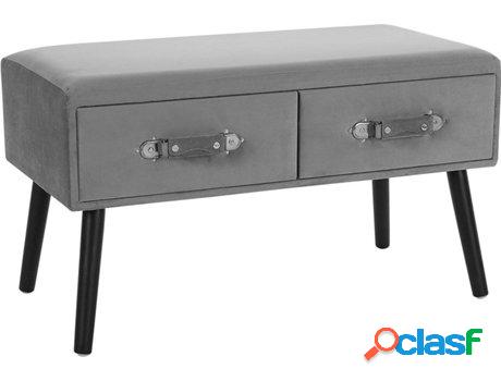 Mesa de Centro Amtrak (Gris - Terciopelo -40x80x45 cm)