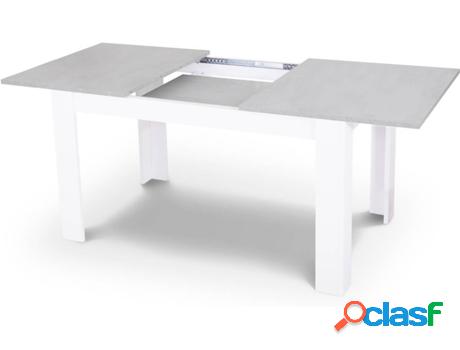 Mesa de Comedero FORES Kendra (Blanco Artik - Gris Cemento -