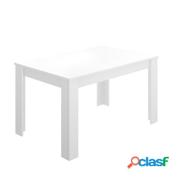 Mesa de comedor Dekit Dine Blanco Brillo 77x140/190x90cm