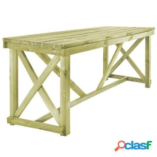Mesa de comedor de jardín de madera FSC 160x79x75 cm