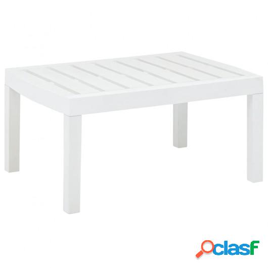 Mesa de jardín de plástico blanco 78x55x38 cm