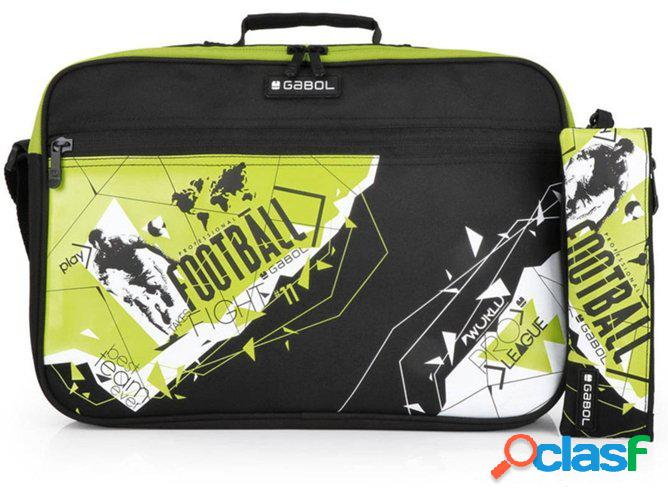 Mochila con Estuche GABOL Derby (Negro - 26 x 38 x 6 cm - 6