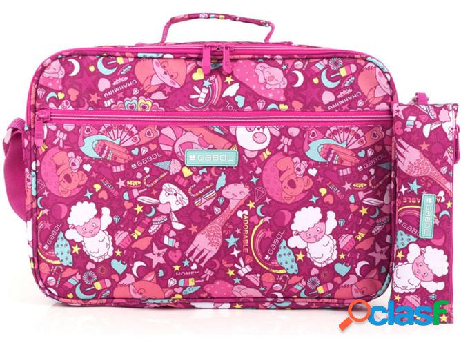 Mochila con Estuche GABOL Toy (Rosa - 26 x 38 x 6 cm - 6 L -