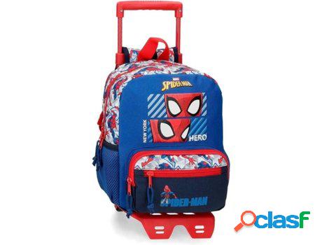 Mochila con Ruedas MARVEL Spiderman Hero Azul (23x28x10 cm)