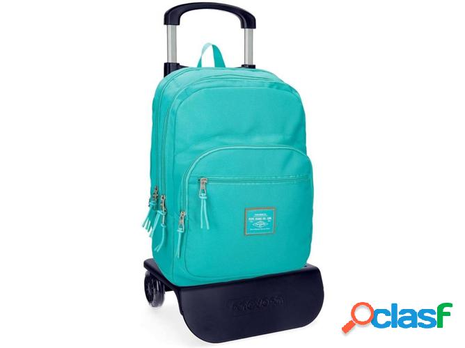 Mochila con Ruedas PEPE JEANS Cross Verde (30.5 x 44 x 15