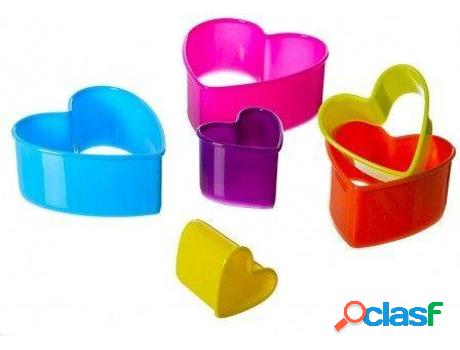 Molde HOGAR Y MÁS Corta Galleta De Corazone Set