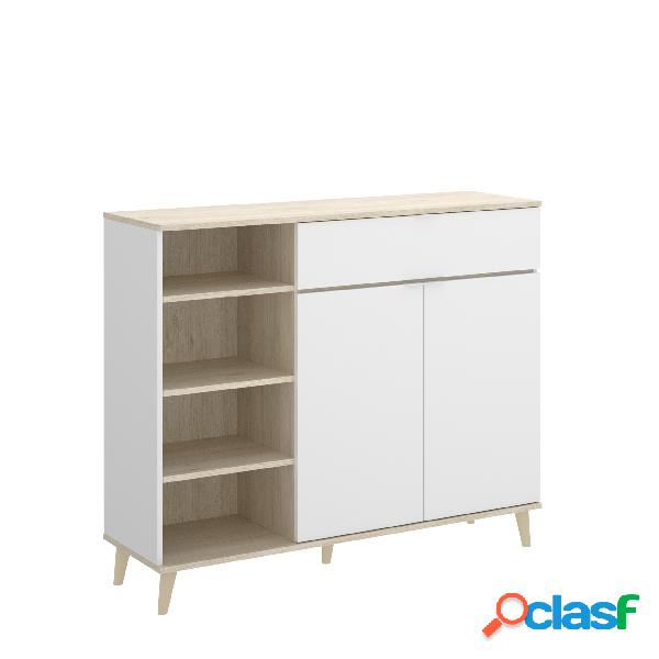 Mueble auxiliar Dekit Wok Blanco y Madera Natural