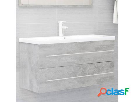 Mueble con Lavabo de Aglomerado VIDAXL (Gris- Madera