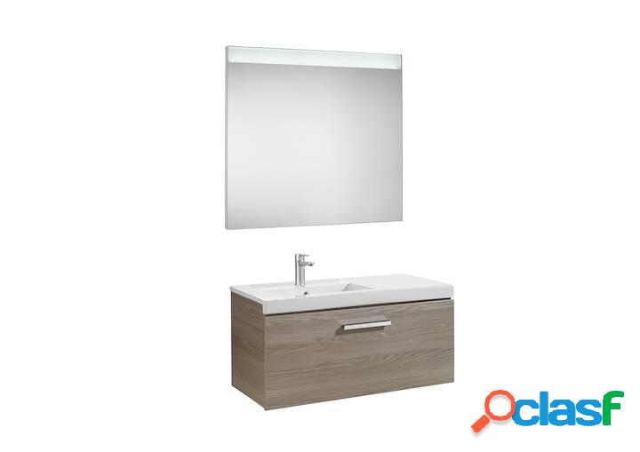 Mueble de baño Roca Prisma con lavabo izquierda y espejo