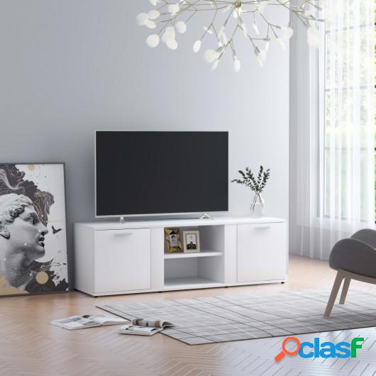 Mueble para TV de aglomerado blanco 120x34x37 cm