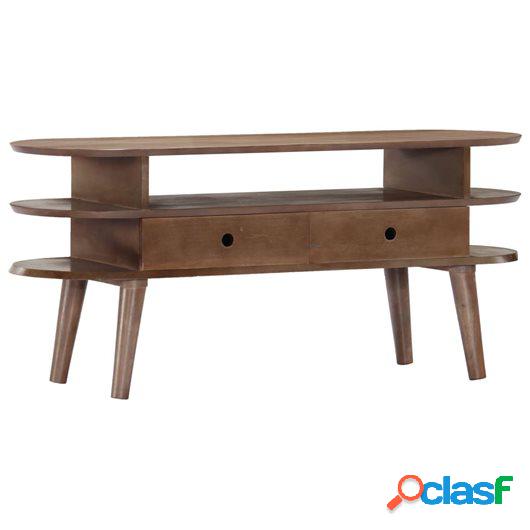 Mueble para TV de madera maciza de acacia 110x35x50 cm