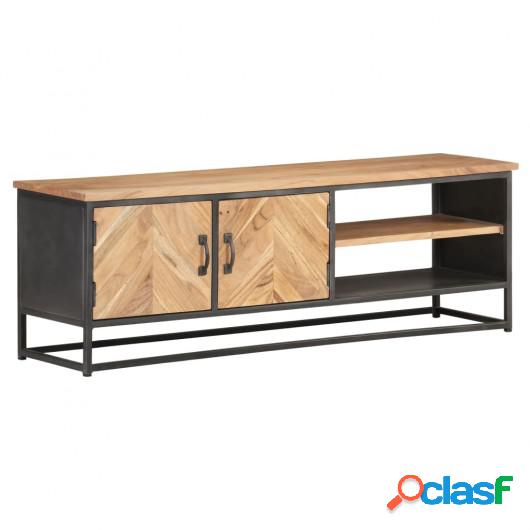 Mueble para TV de madera maciza de acacia 120x30x40 cm