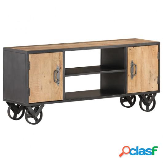 Mueble para TV de madera maciza reciclada 110x30x49 cm
