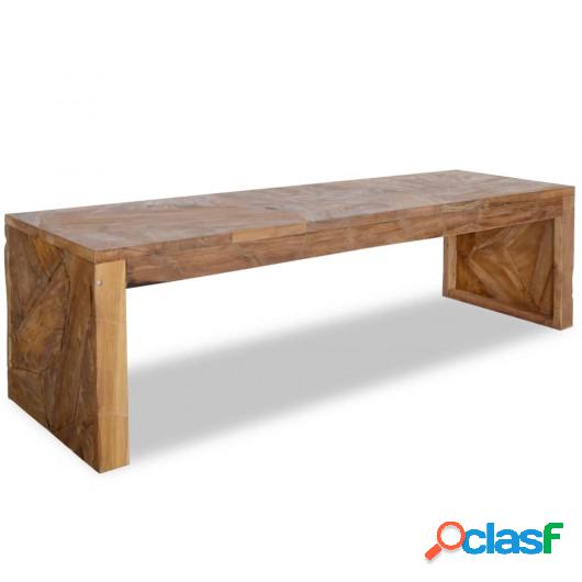 Mueble para TV madera macizo teca 110x35x36 cm