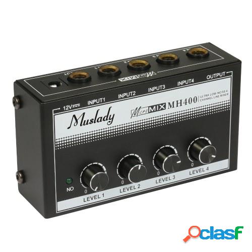 Muslady MH400 Mezclador de línea de 4 canales de ruido