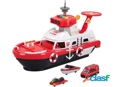 Pack Barco SPEED&GO de bomberos con vehículos Speed & GO